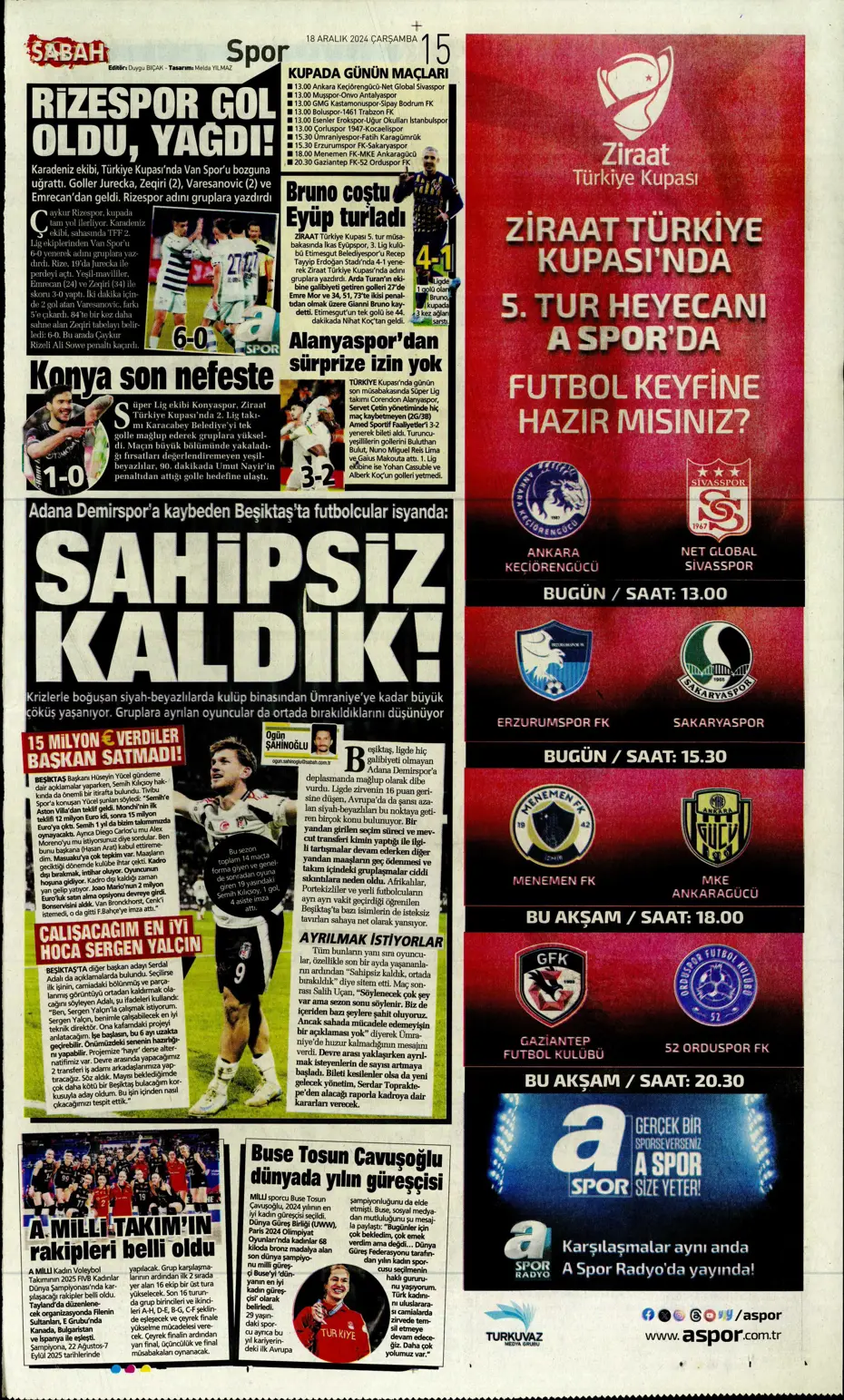 "Aslan Dybala'yı getiriyor" | Sporun manşetleri - 24
