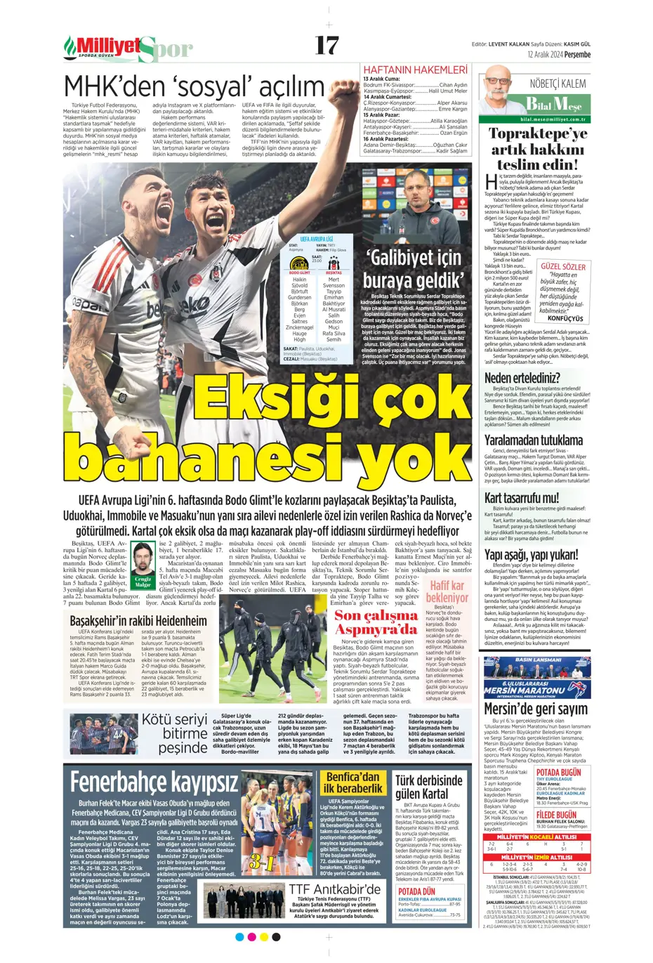 "Fenerbahçe'ye boğa darbesi" | Sporun manşetleri - 15