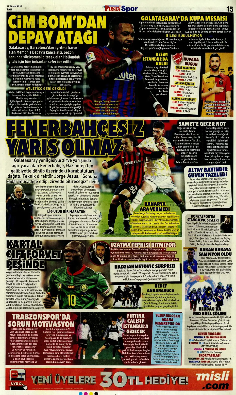 Sporun Manşetleri (17 Ocak 2023) - 15