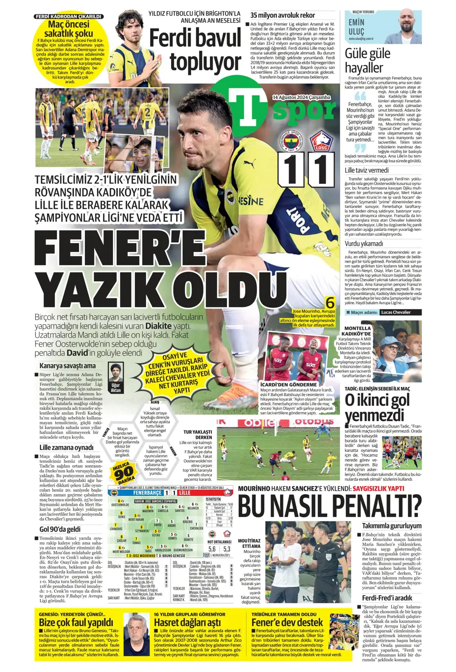 "Yüzde bin şanssızlık" | Sporun manşetleri - 34