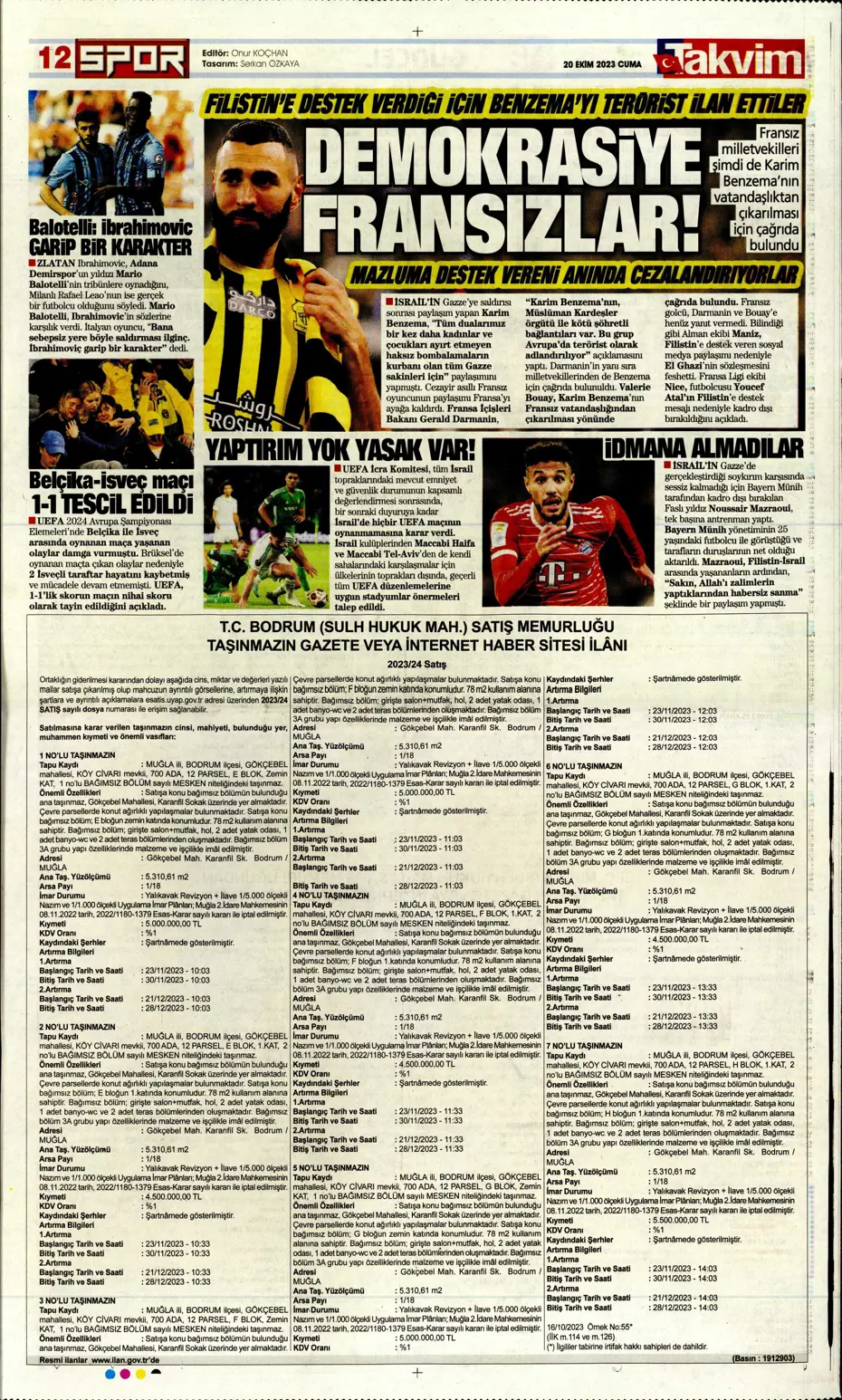 "Derbinin kilidini açacak anahtarlar" | Sporun manşetleri (20 Ekim 2023) - 29