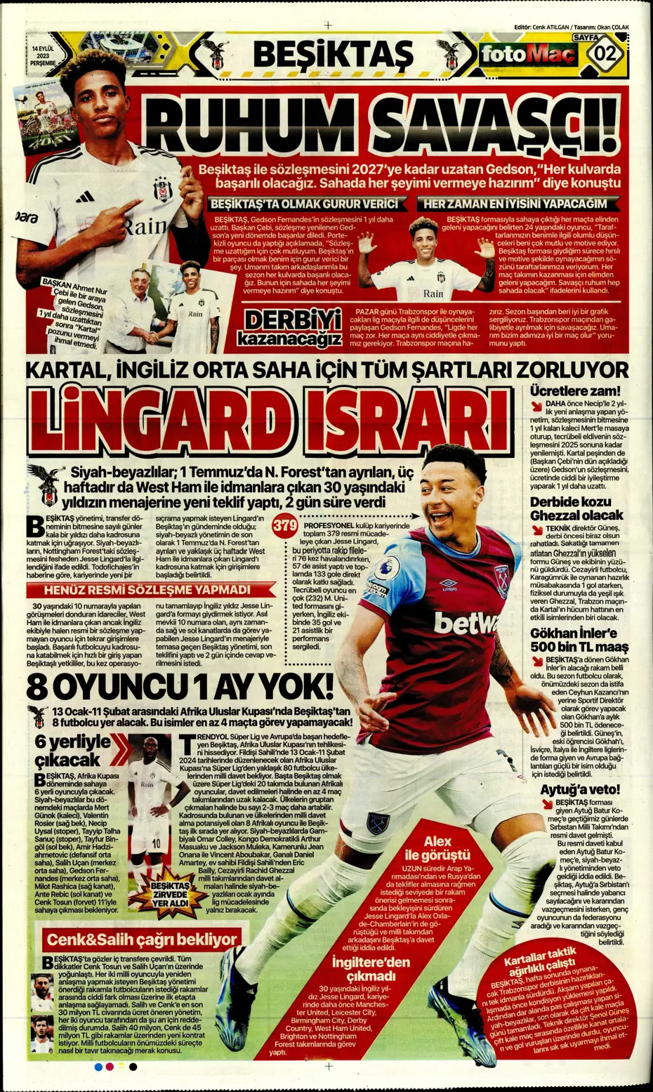 "Andre Gomes'te geri sayım" | Sporun Manşetleri - 10