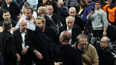 Galatasaray - Beşiktaş derbisinde Umut Güneş - Göksenin Köksal gerilimi