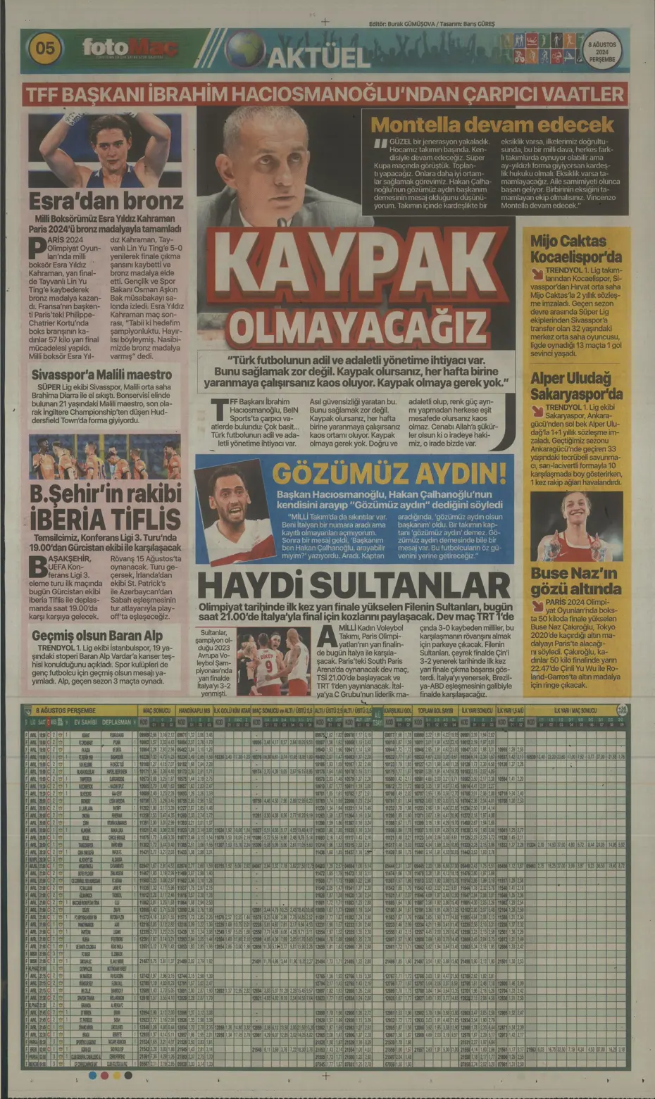 "Aslan'dan 3 yıldıza teklif" | Sporun manşetleri (8 Ağustos 2024) - 14 "Aslan'dan 3 yıldıza teklif" | Sporun manşetleri (8 Ağustos 2024) - 14