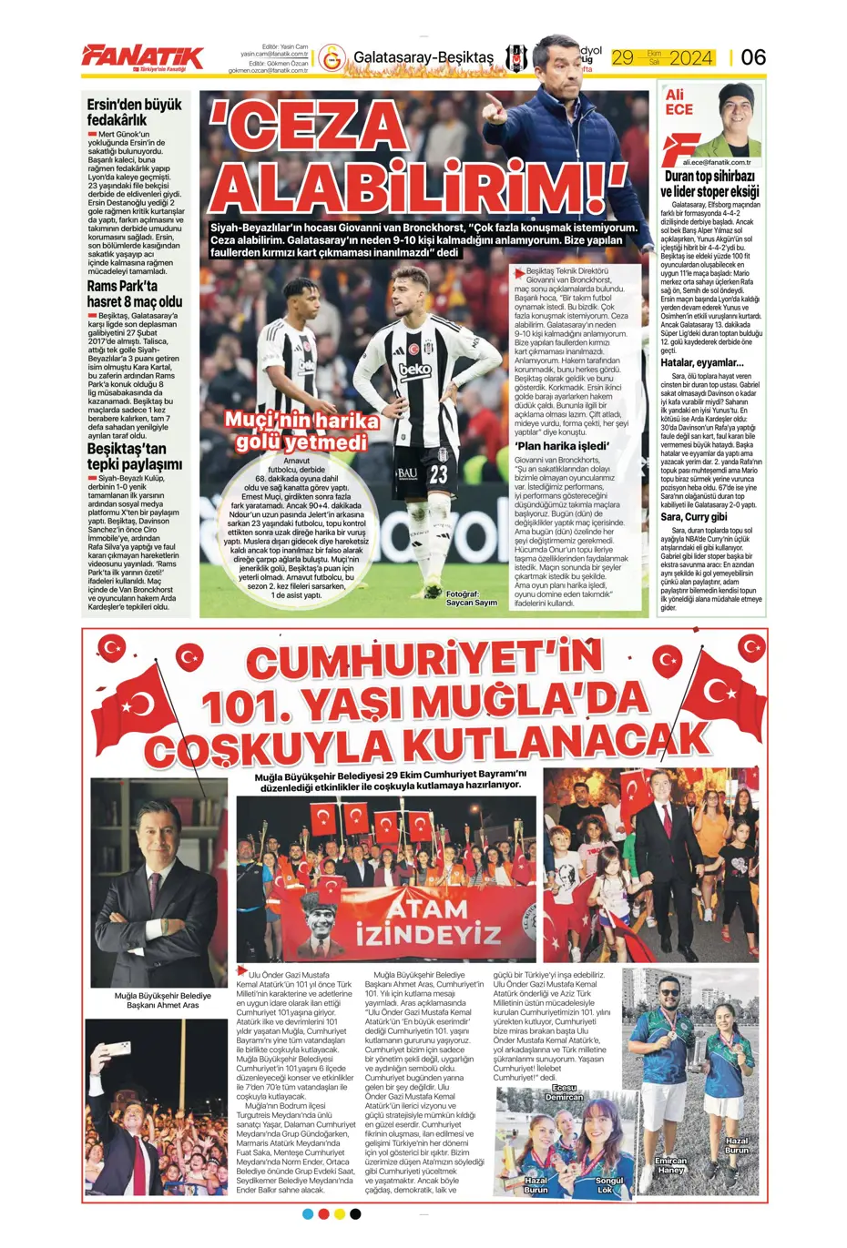 "Cimbom zirvede tek başına" | Sporun manşetleri (29 Ekim 2024) - 10 "Cimbom zirvede tek başına" | Sporun manşetleri (29 Ekim 2024) - 10