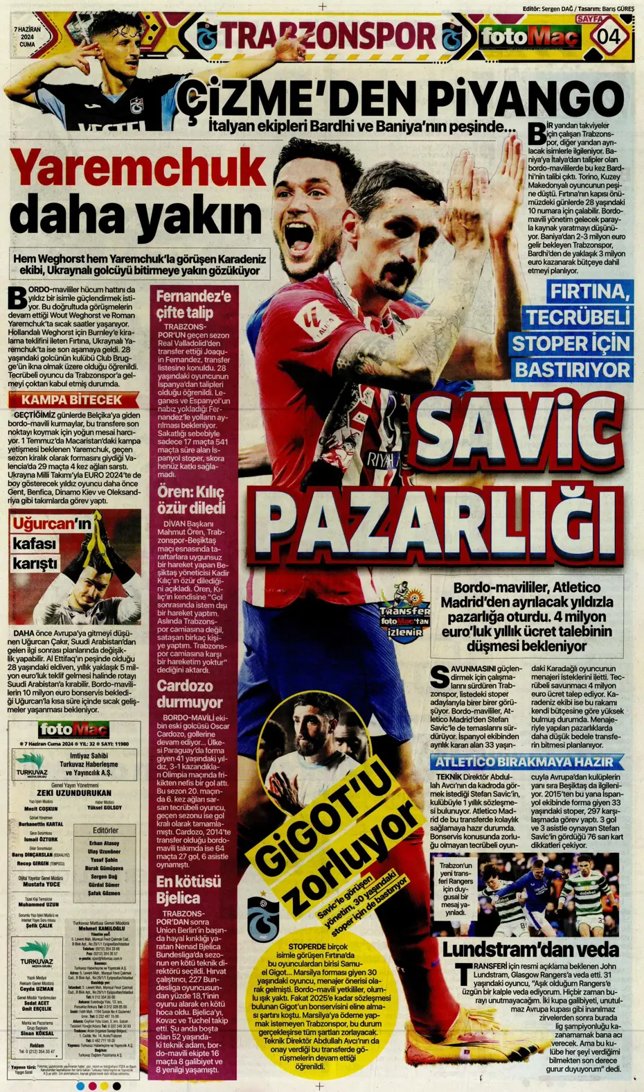 "Fener'e 'Uçan Koreli'" | Sporun manşetleri (7 Haziran 2024) - 12 "Fener'e 'Uçan Koreli'" | Sporun manşetleri (7 Haziran 2024) - 12