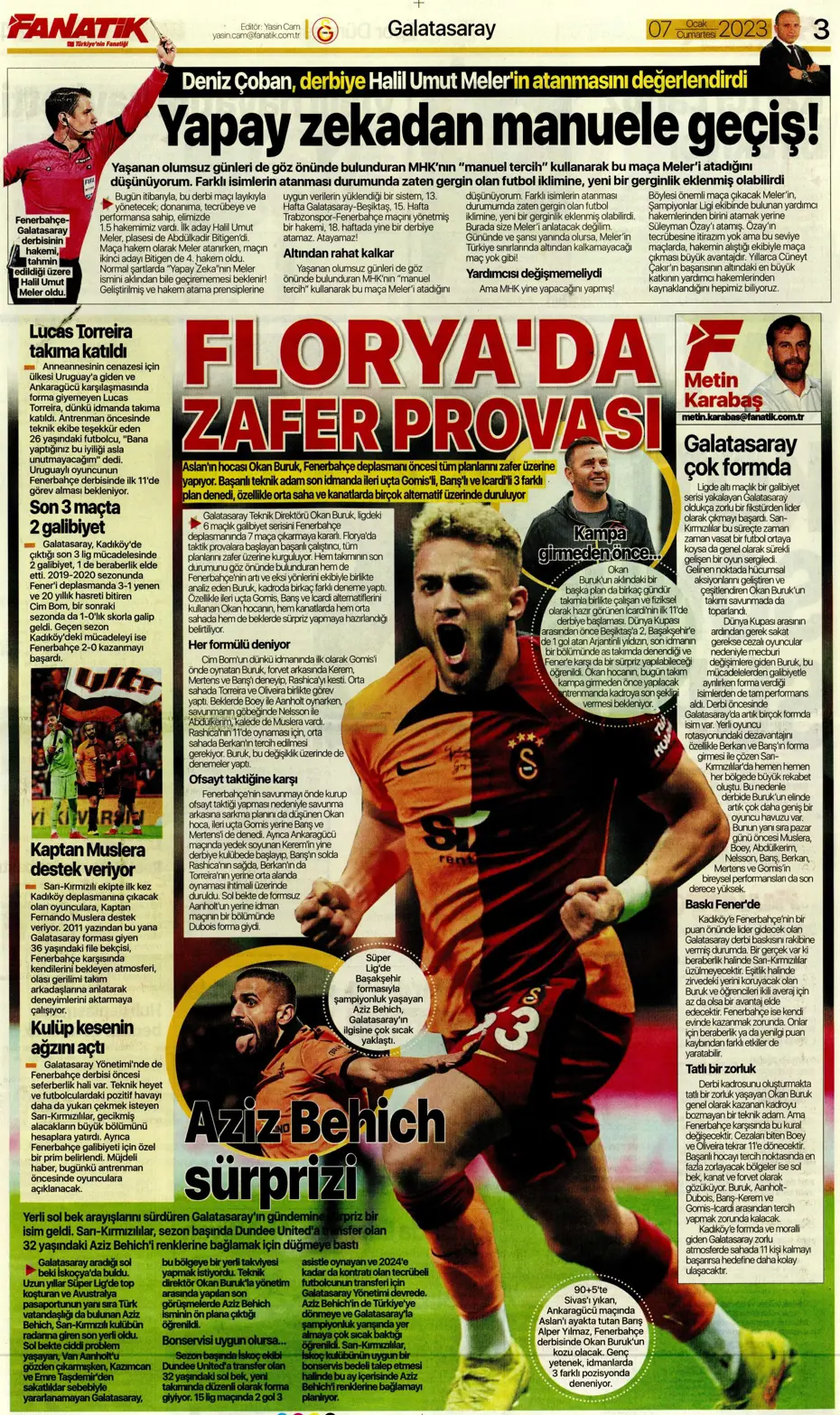 Sporun manşetleri (7 Ocak 2023) - 9