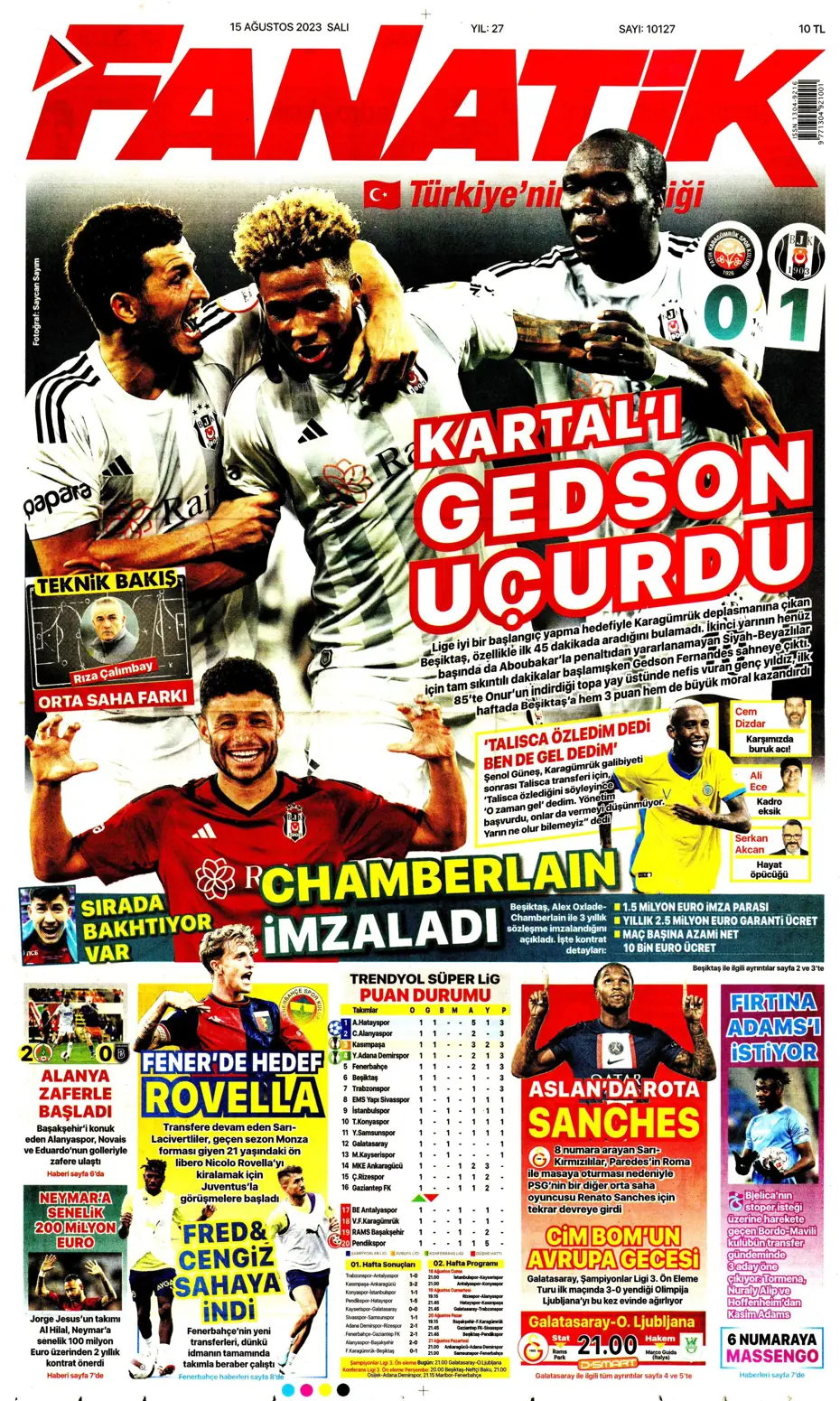 "Kartal'ı Gedson uçurdu" | Sporun Manşetleri - 3