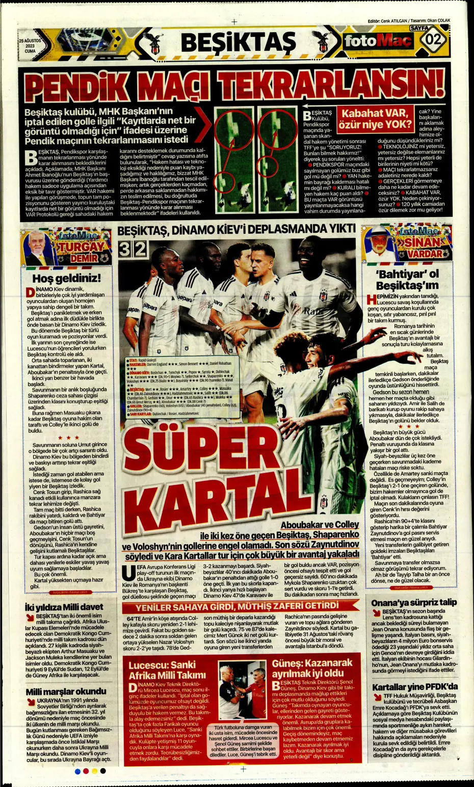 "Fenerbahçe'den 5'i 1 yerde" | Sporun manşetleri (25 Ağustos 2023) - 13