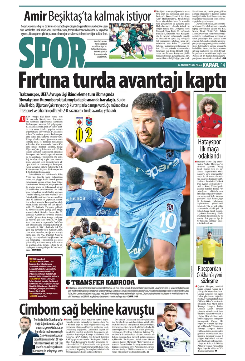 "Anderson Talisca savaşı" | Sporun manşetleri - 20