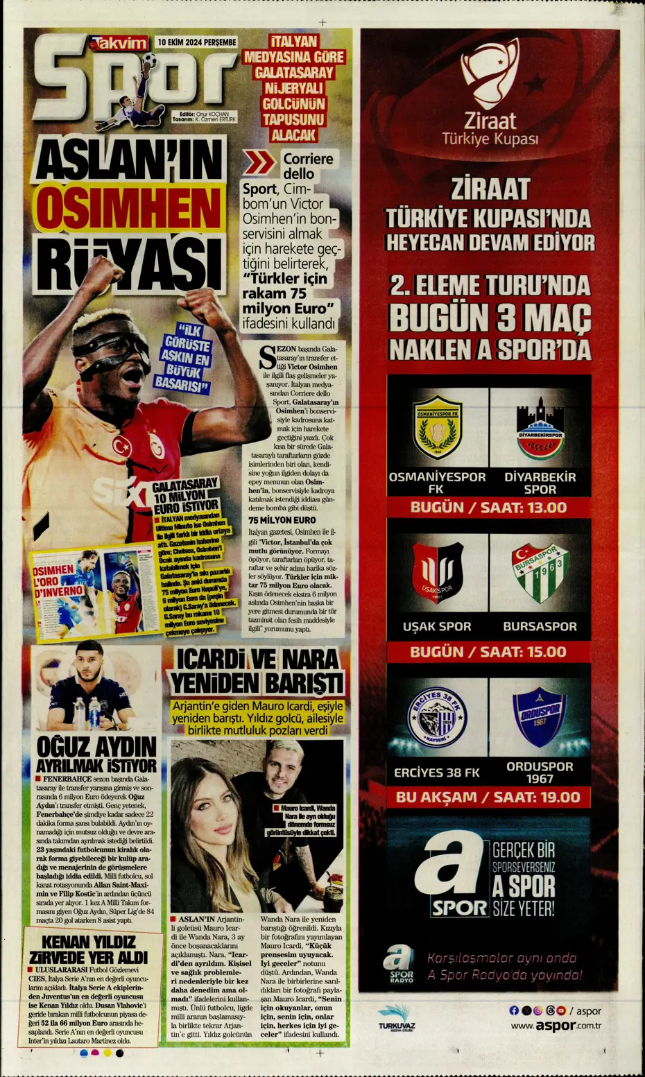 "Dybala bombası" | Sporun manşetleri (10 Ekim 2024) - 33