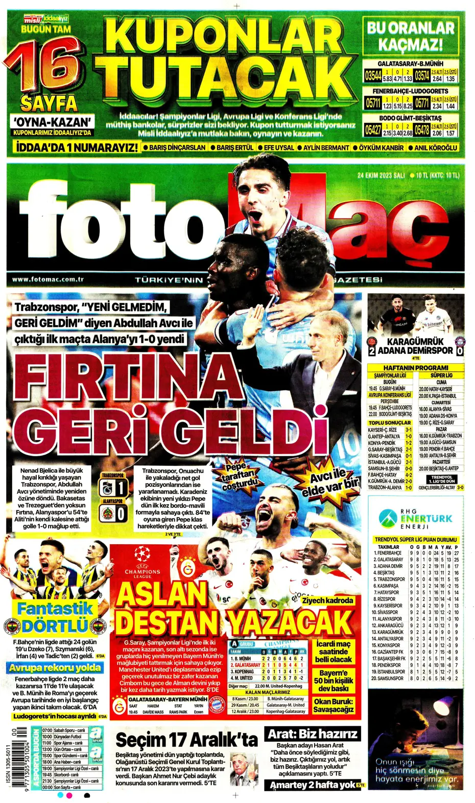 "Yine destan gecesi olsun" | Sporun Manşetleri - 9