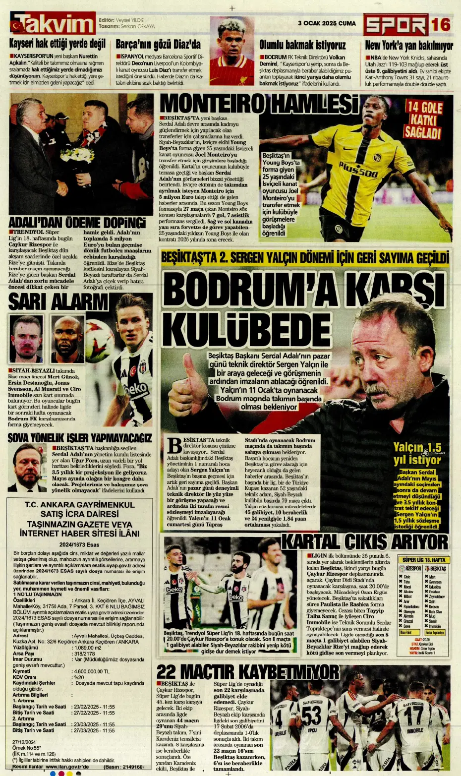 "Fatih Terim, Galatasaray'ın yıldızını istiyor" | Sporun manşetleri - 19
