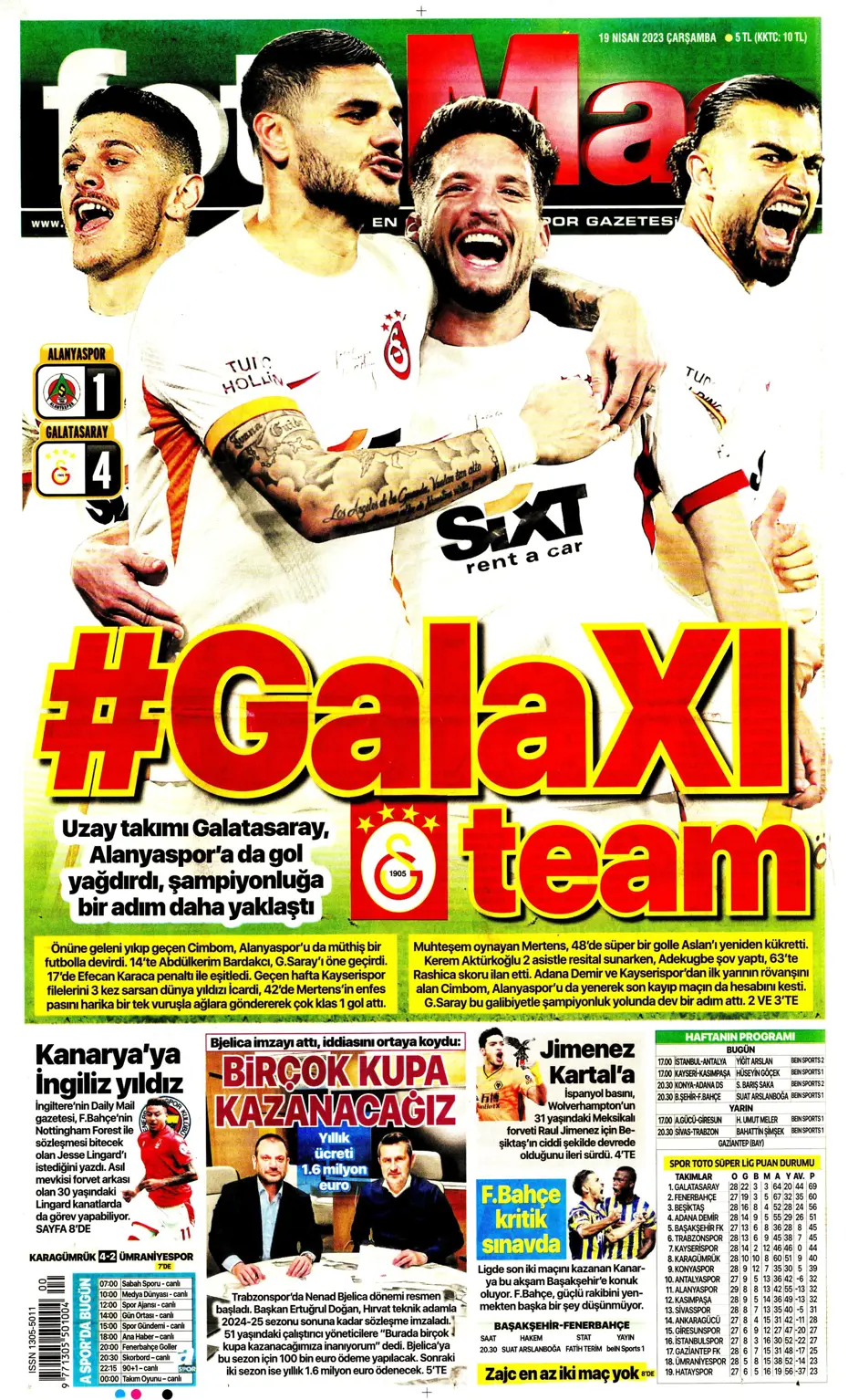 "Galatasaray'ın şov gecesi" | Sporun Manşetleri - 14 "Galatasaray'ın şov gecesi" | Sporun Manşetleri - 14
