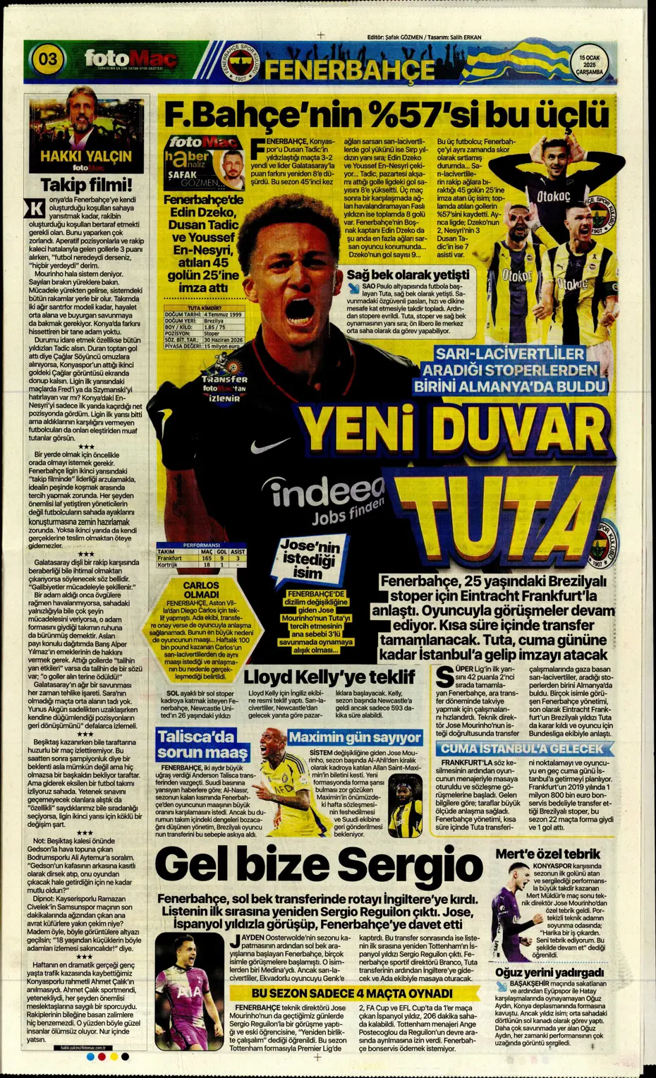"Fenerbahçe'de yeni hedef Koki Machida" | Sporun manşetleri - 11 "Fenerbahçe'de yeni hedef Koki Machida" | Sporun manşetleri - 11
