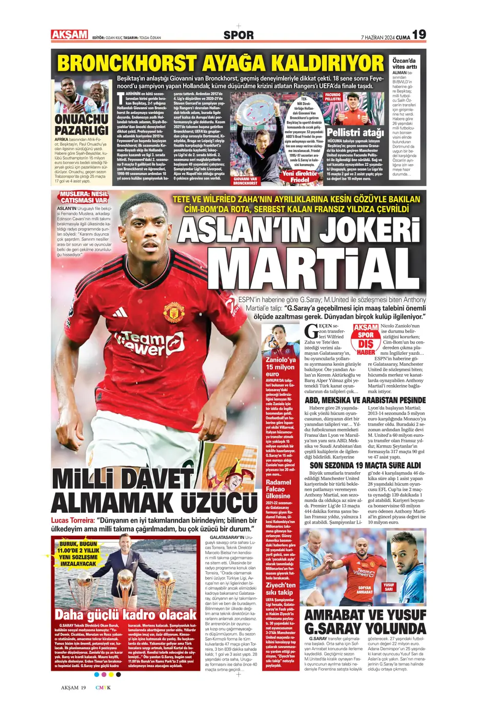 "Fener'e 'Uçan Koreli'" | Sporun manşetleri (7 Haziran 2024) - 3 "Fener'e 'Uçan Koreli'" | Sporun manşetleri (7 Haziran 2024) - 3