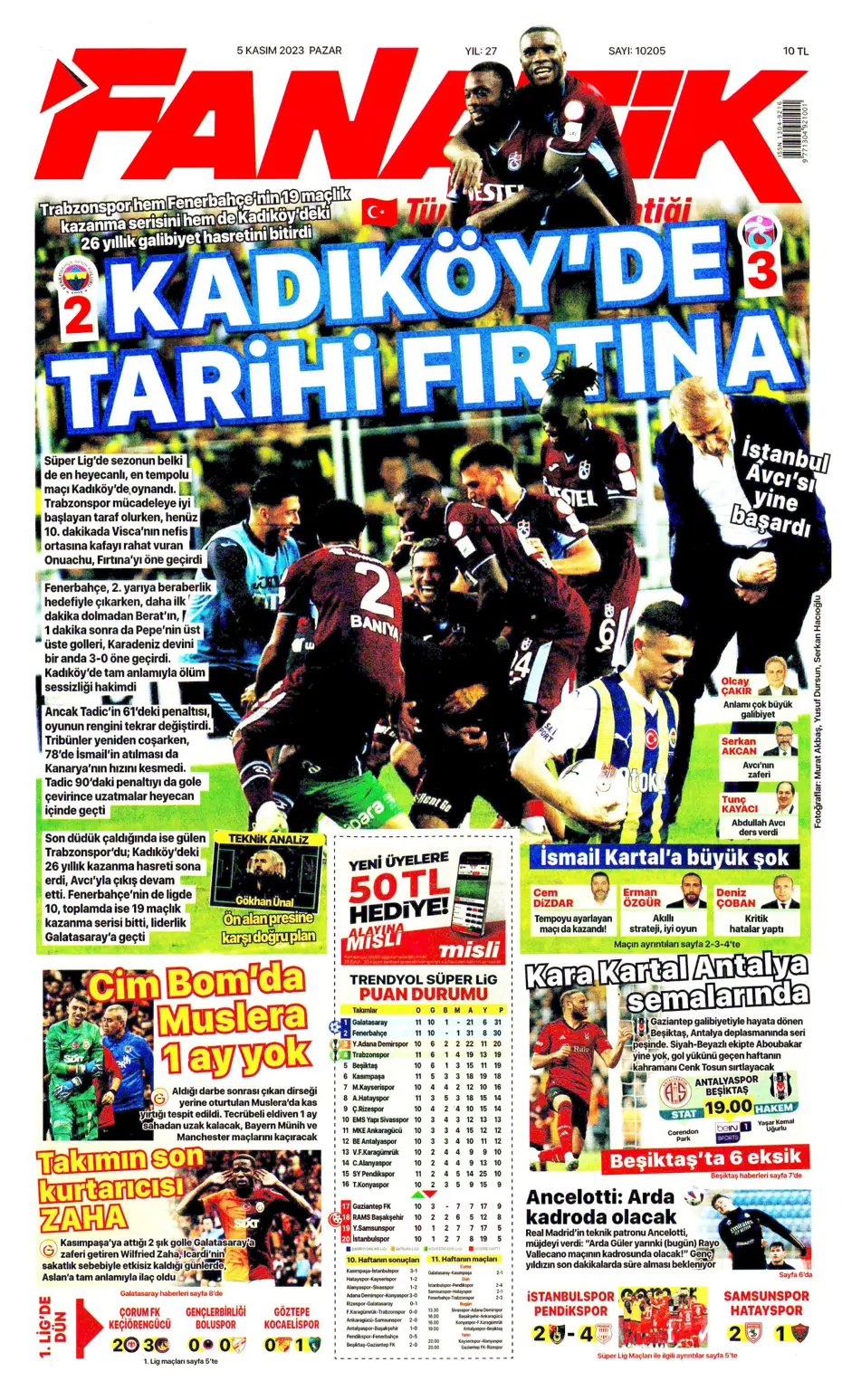 "Kadıköy'de tarihi fırtına" | Sporun manşetleri (5 Kasım 2023) - 4