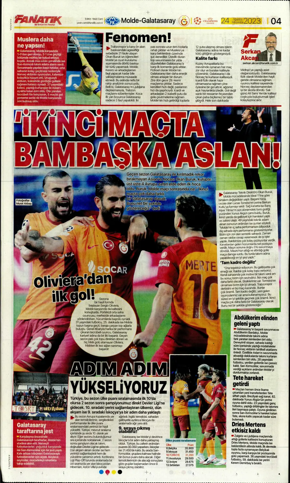 "İyi ki varsın Mauro Icardi" | Sporun manşetleri (24 Ağustos 2023) - 8