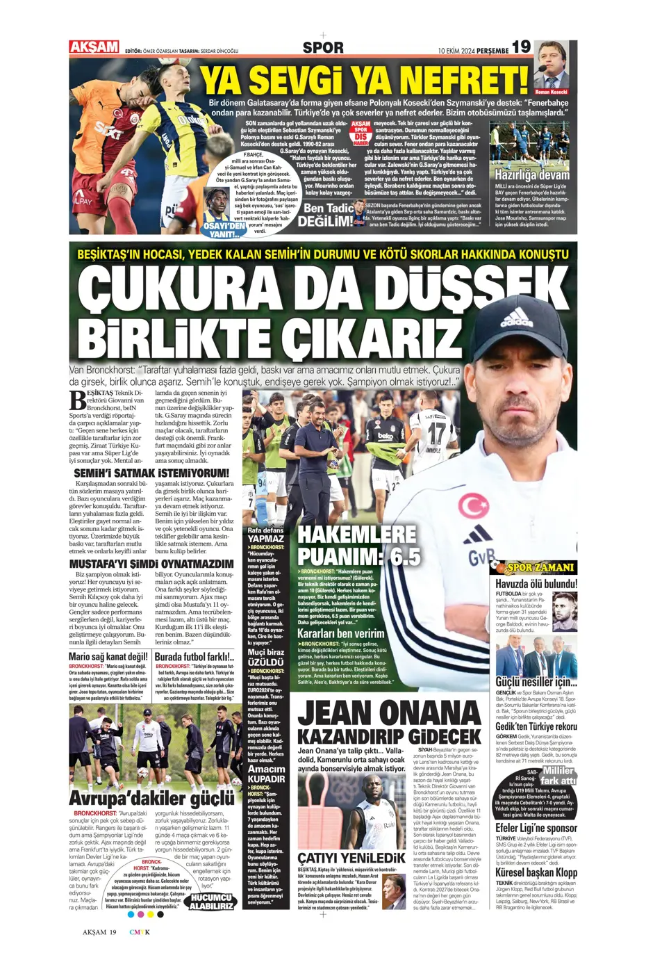 "Dybala bombası" | Sporun manşetleri (10 Ekim 2024) - 3