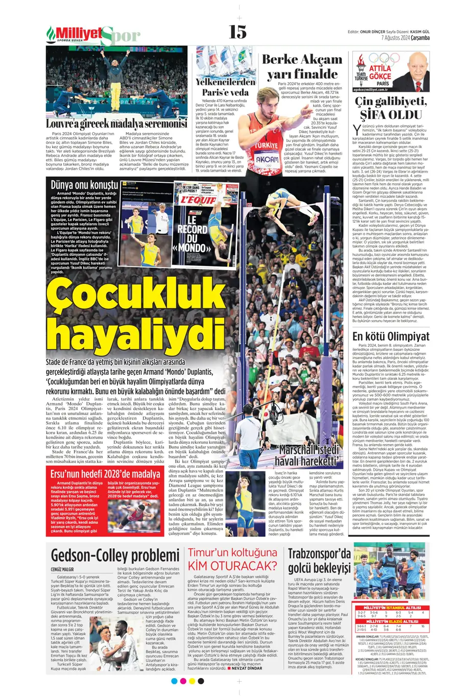 "12 milyon euroya Becao" | Sporun manşetleri - 23 "12 milyon euroya Becao" | Sporun manşetleri - 23