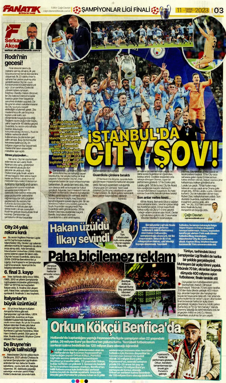 "F.Bahçe'ye veda etti" | Sporun manşetleri (11 Haziran 2023) - 3