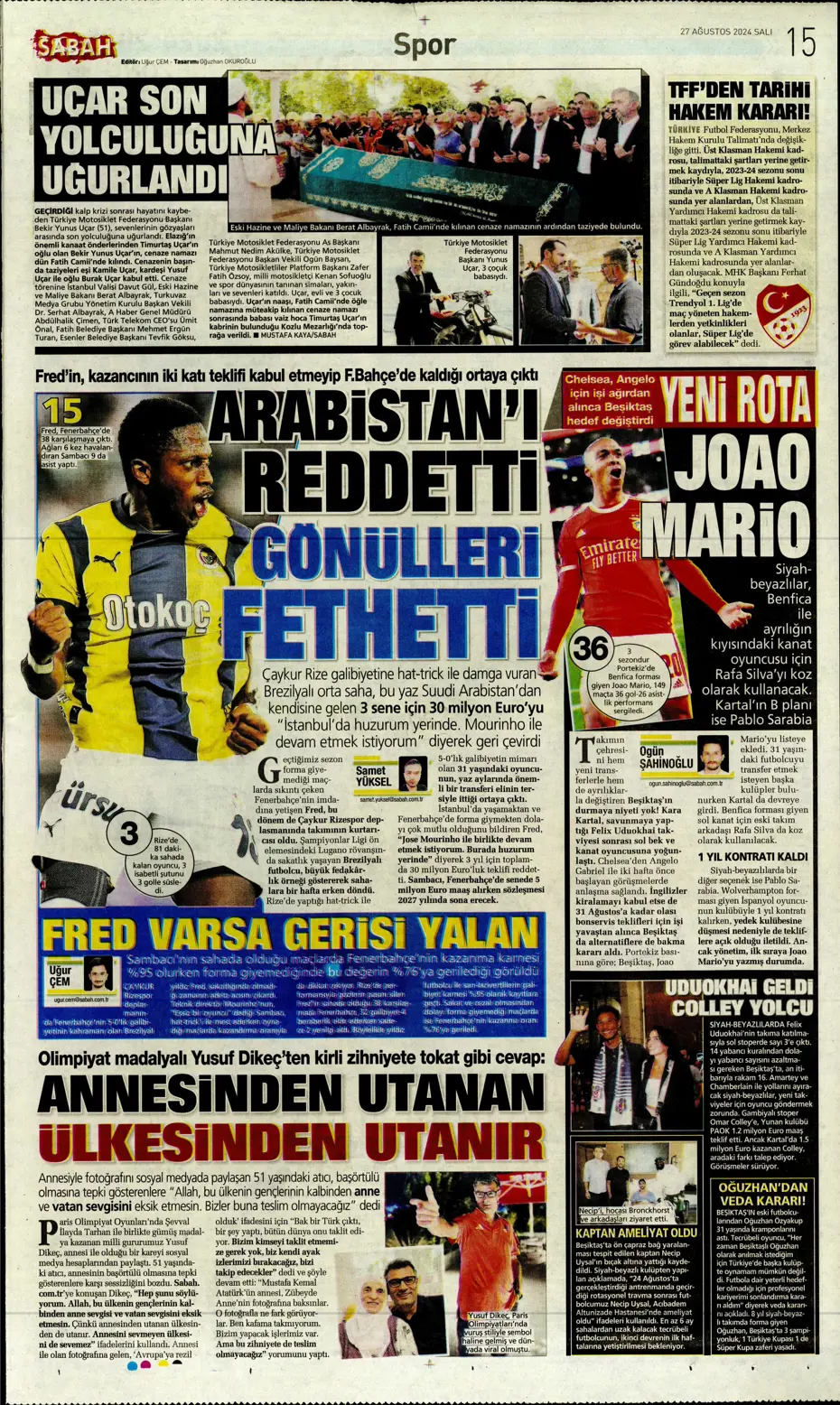 "Şok eden Ferdi Kadıoğlu gerçeği" | Sporun manşetleri - 25 "Şok eden Ferdi Kadıoğlu gerçeği" | Sporun manşetleri - 25