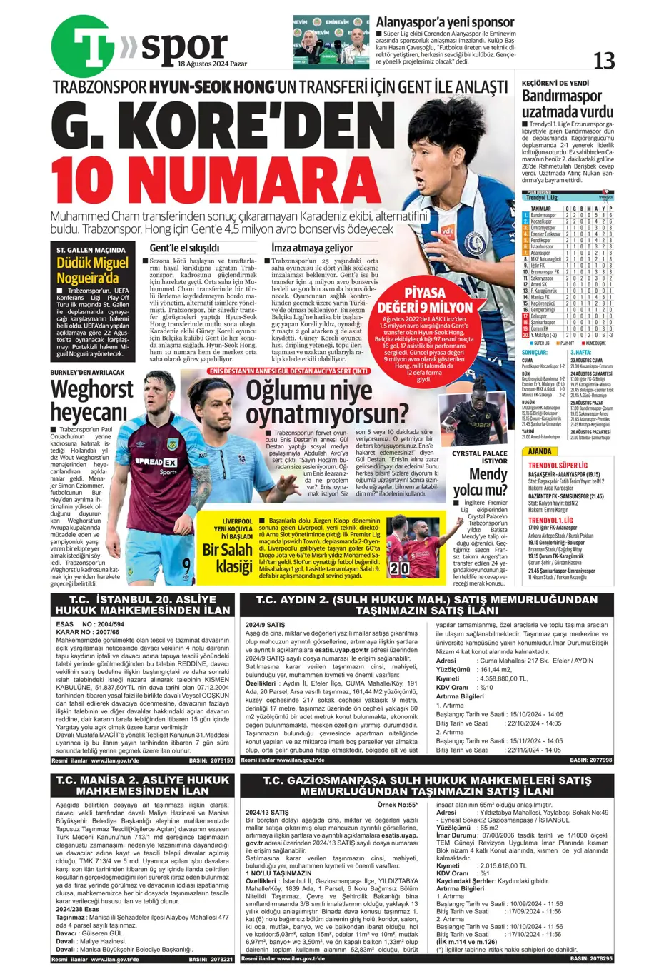 "Aslan'da Ziyech bilmecesi" | Sporun manşetleri (18 Ağustos 2024) - 44 "Aslan'da Ziyech bilmecesi" | Sporun manşetleri (18 Ağustos 2024) - 44