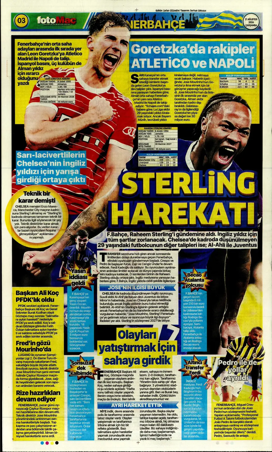 "Dev plan Anderson Talisca" | Sporun manşetleri - 12