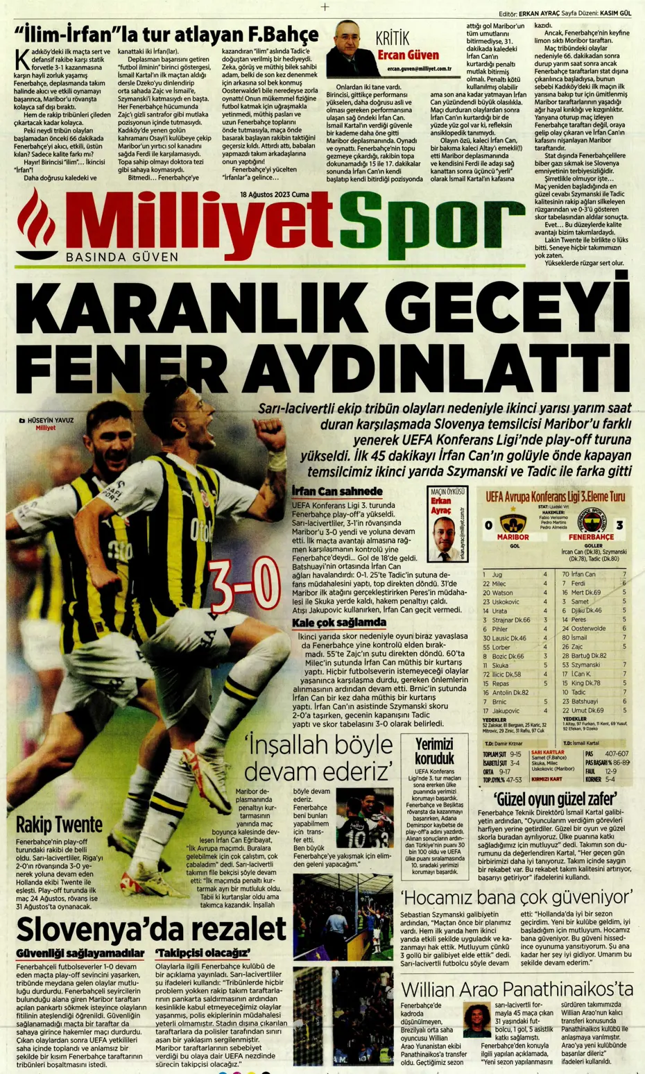 "Türkler geliyor" | Sporun Manşetleri (18 Ağustos 2023) - 26 "Türkler geliyor" | Sporun Manşetleri (18 Ağustos 2023) - 26