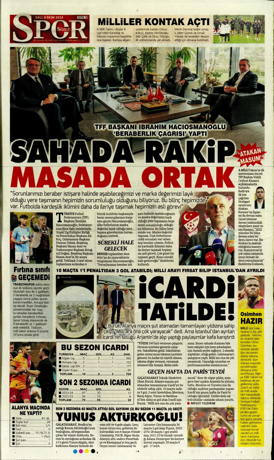 "Fenerbahçe'ye sürpriz golcü" | Sporun manşetleri (8 Ekim 2024) - 30