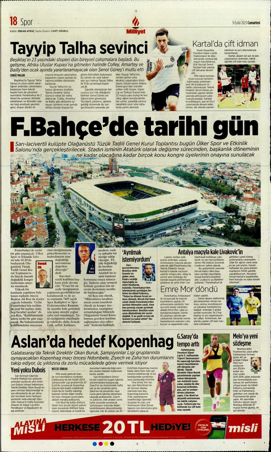 "Kuntz'un eseri" | Sporun manşetleri (9 Eylül 2023) - 23