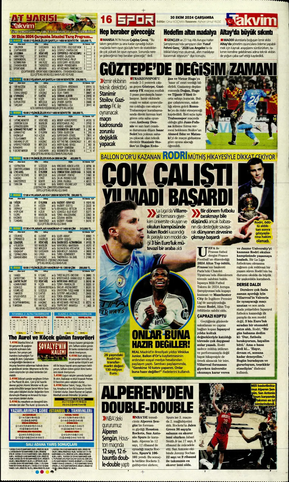 "Anderson Talisca atağı" | Sporun manşetleri - 30