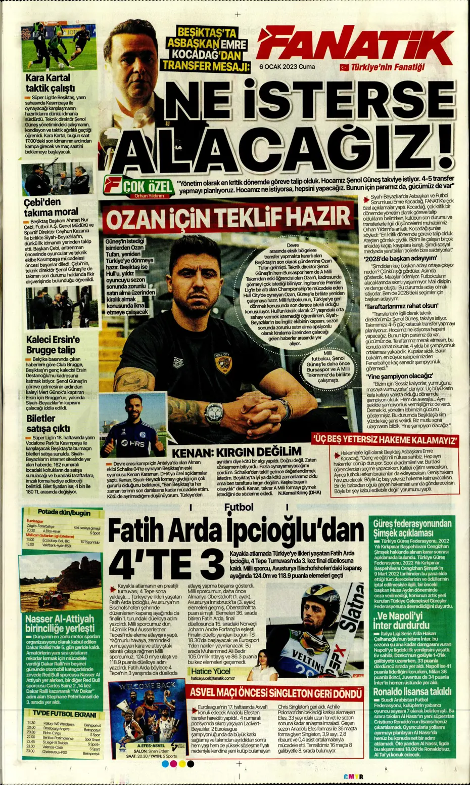 Sporun Manşetleri (6 Ocak 2023) - 8