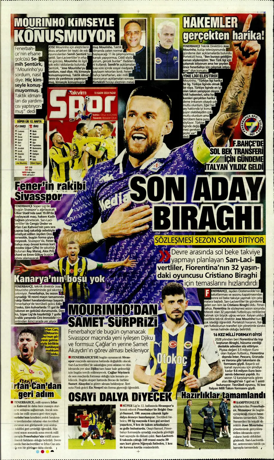 "Cimbom devleri gölgesinde bıraktı" | Sporun manşetleri (10 Kasım 2024) - 26