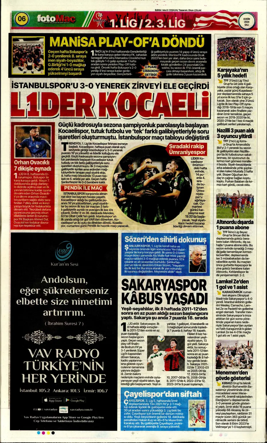 "Fenerbahçe'ye sürpriz golcü" | Sporun manşetleri (8 Ekim 2024) - 17