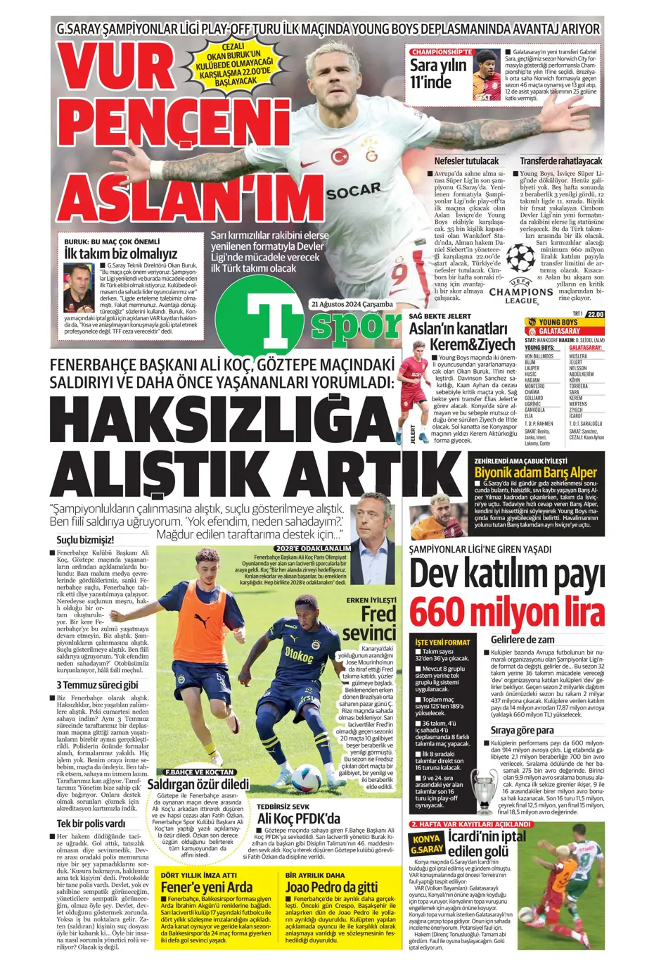 "Dev plan Anderson Talisca" | Sporun manşetleri - 34