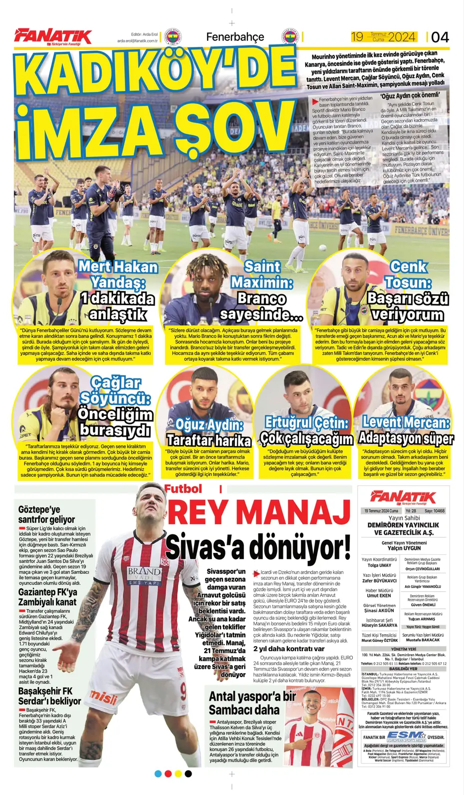 "Doue'nin vizesi Drogba'dan" | Sporun manşetleri (19 Temmuz 2024) - 7 "Doue'nin vizesi Drogba'dan" | Sporun manşetleri (19 Temmuz 2024) - 7