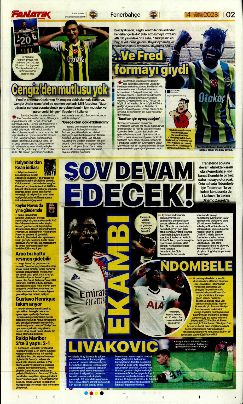 "Talisca için ilk teklif" | Sporun Manşetleri (14 Ağustos 2023) - 6