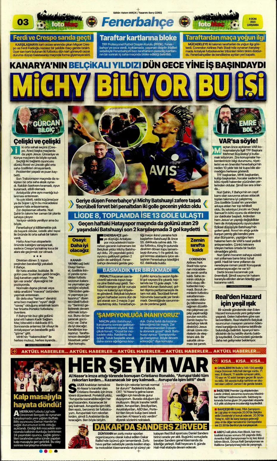 Sporun Manşetleri (4 Ocak 2023) - 13