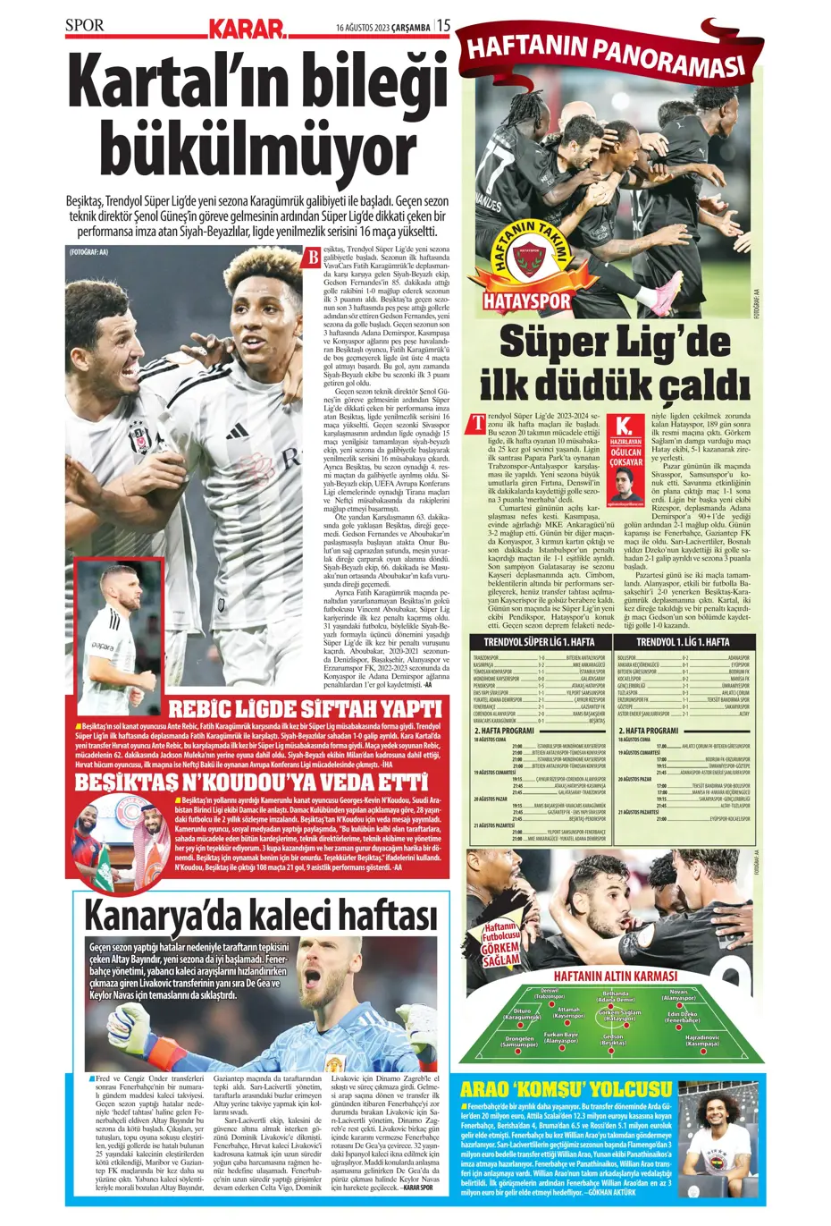 "Devler Ligi'ne kaldı 1 adım" | Sporun Manşetleri - 23