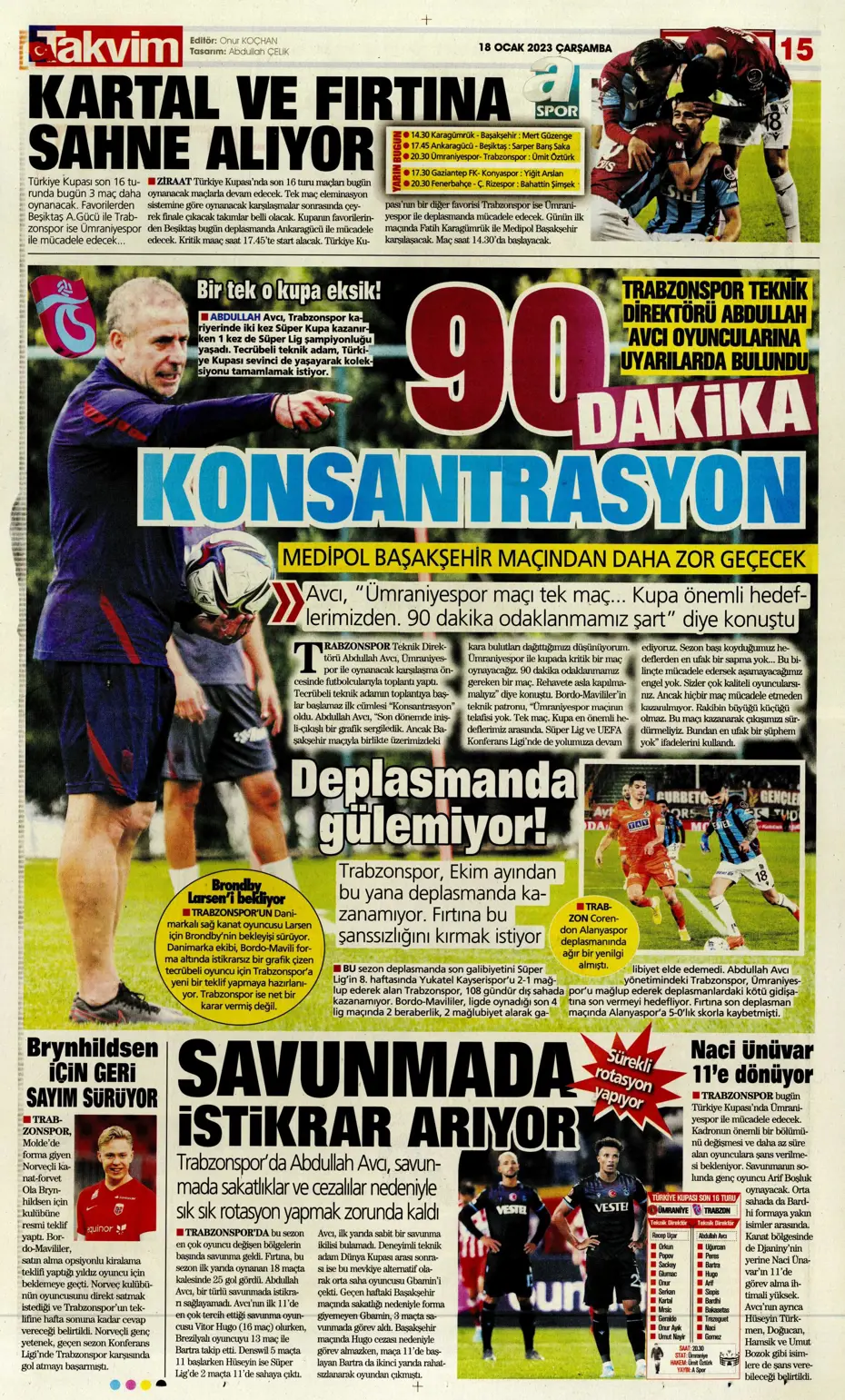 Sporun Manşetleri (18 Ocak 2023) - 31