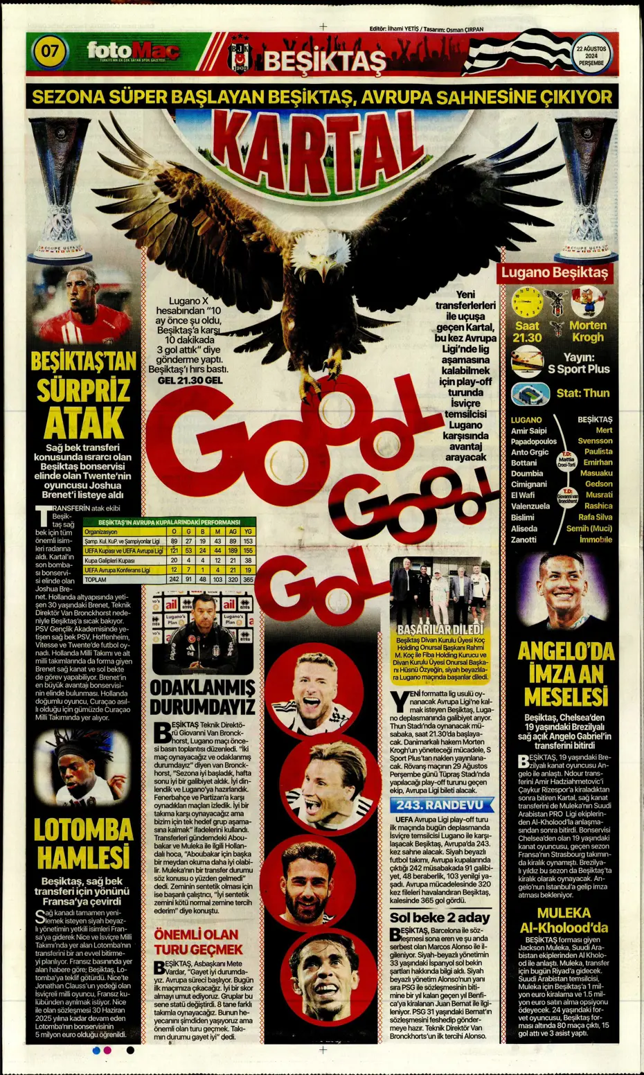 "Batman bile kurtaramadı" | Sporun manşetleri (22 Ağustos 2024) - 15 "Batman bile kurtaramadı" | Sporun manşetleri (22 Ağustos 2024) - 15
