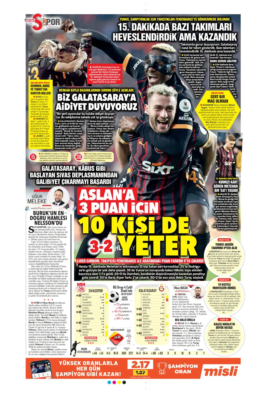 "Hakem katliamı" | Sporun manşetleri - 15 "Hakem katliamı" | Sporun manşetleri - 15