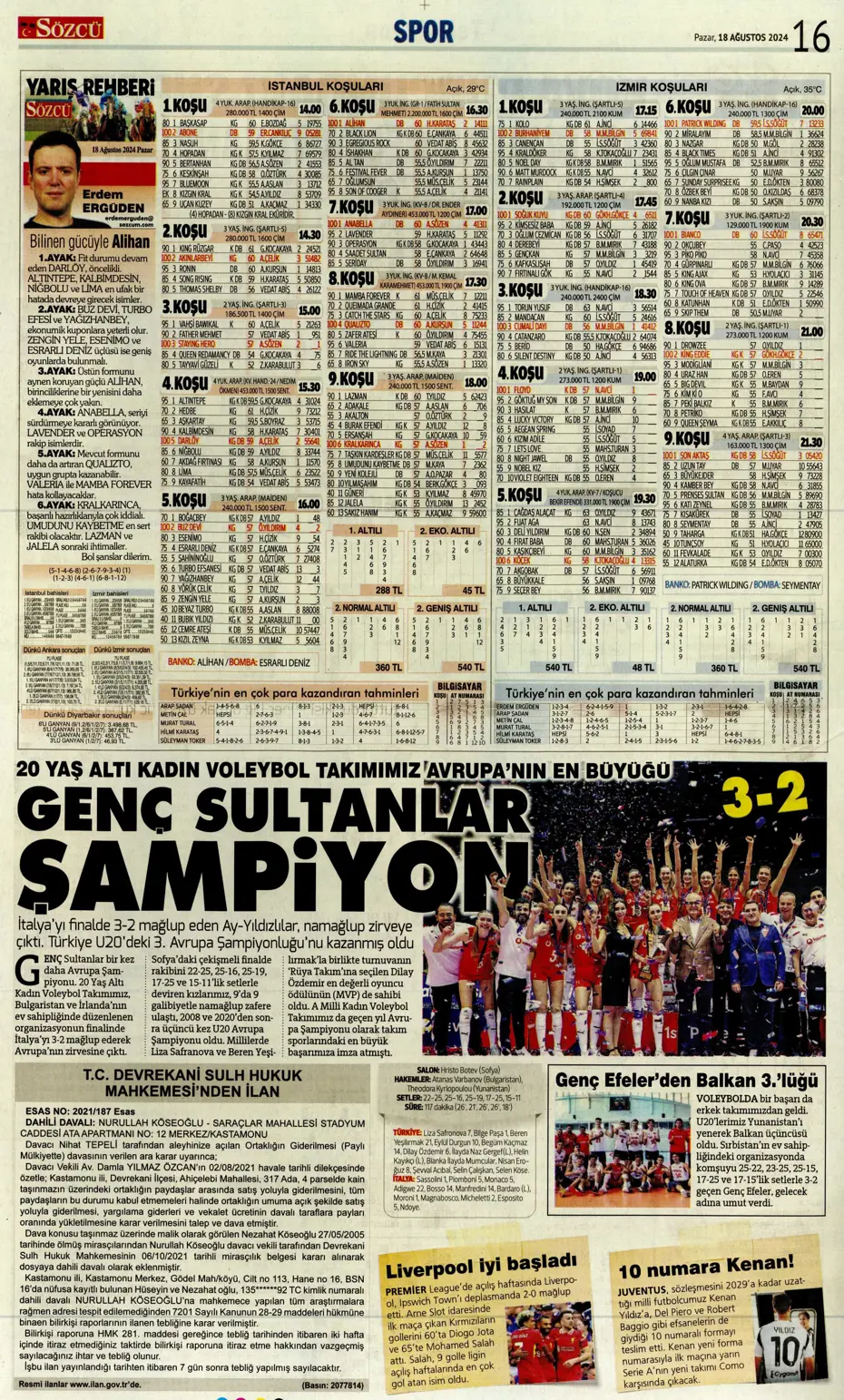 "Aslan'da Ziyech bilmecesi" | Sporun manşetleri (18 Ağustos 2024) - 34 "Aslan'da Ziyech bilmecesi" | Sporun manşetleri (18 Ağustos 2024) - 34