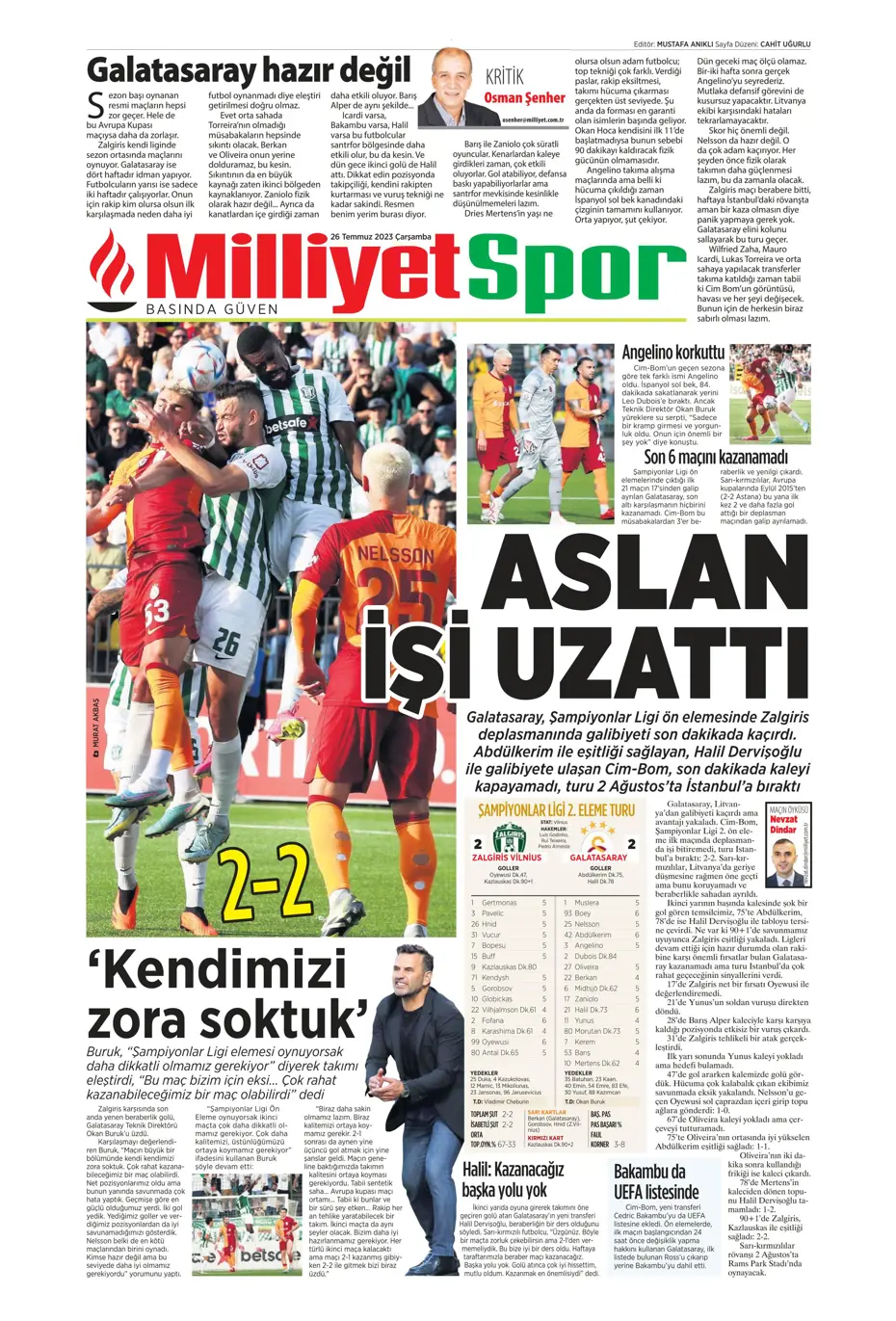 "Beşiktaş'ın istediği Rebic Fenerbahçe'ye" | Sporun manşetleri (26 Temmuz 2023) - 24