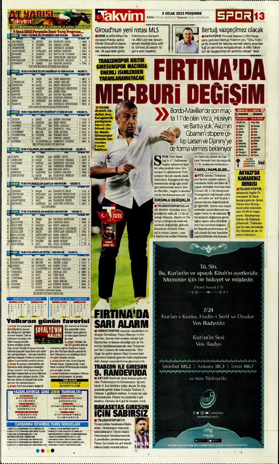Sporun Manşetleri (5 Ocak 2023) - 27
