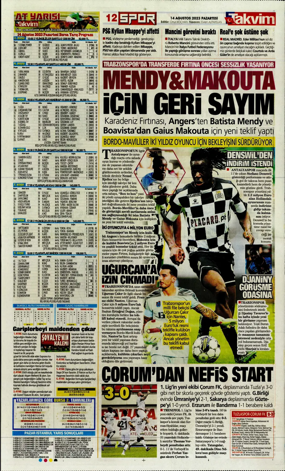 "Talisca için ilk teklif" | Sporun Manşetleri (14 Ağustos 2023) - 31