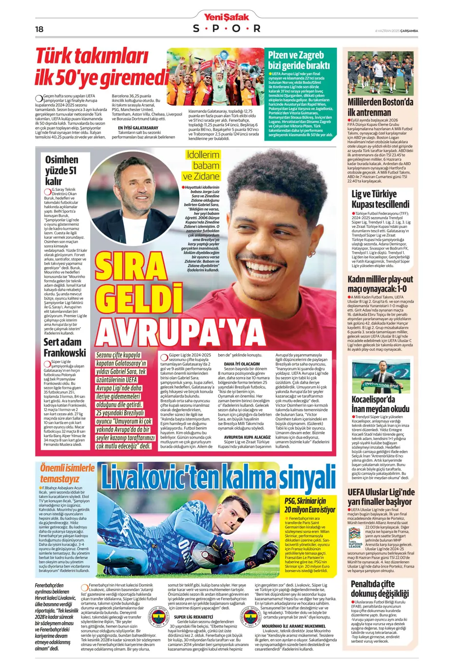 "Fener'den Vlahovic için çılgın teklif" | Sporun manşetleri - 37