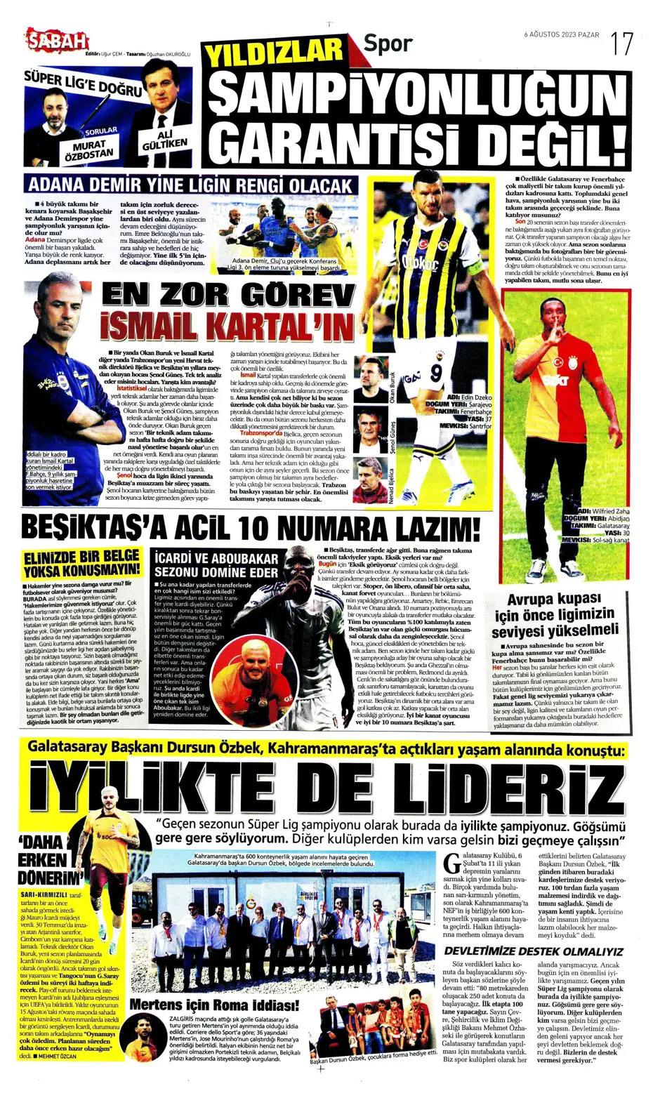 "Fener'e dünya yıldızı" | Sporun Manşetleri (6 Ağustos 2023) - 27