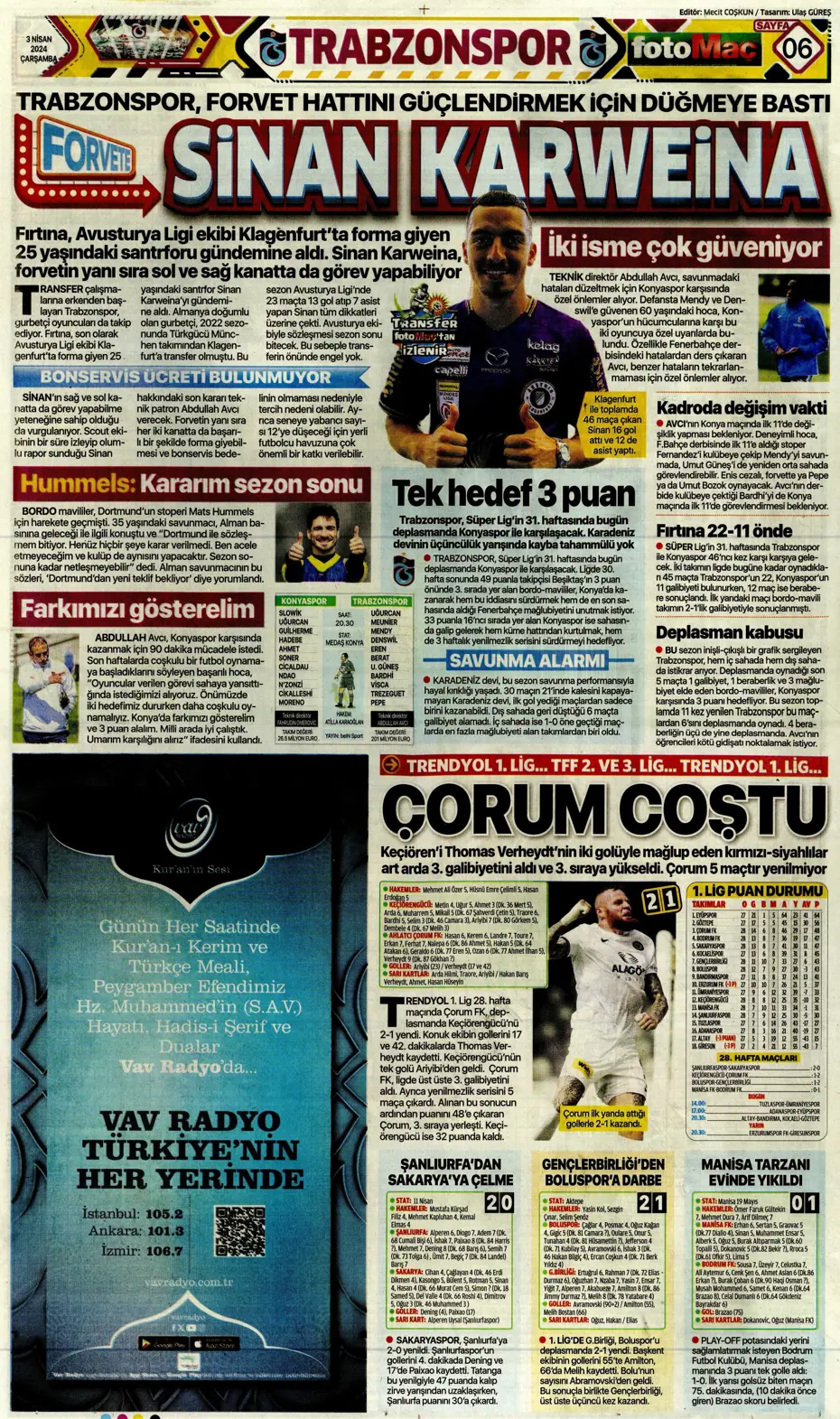 "Lige devam, kupa askıda" | Sporun manşetleri (3 Nisan 2024) - 35